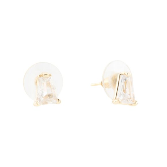 KENDRA SCOTT Gold Gold Plated Blair Crystal Stud Earrings - Picture 1 of 2